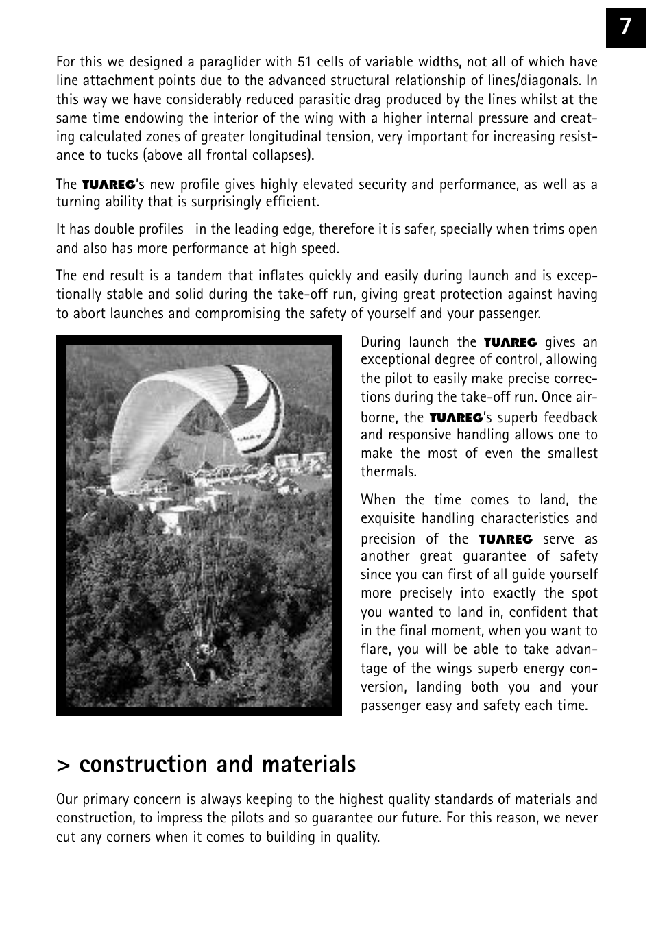 Construction and materials | Windtech tuareg User Manual | Page 7 / 24