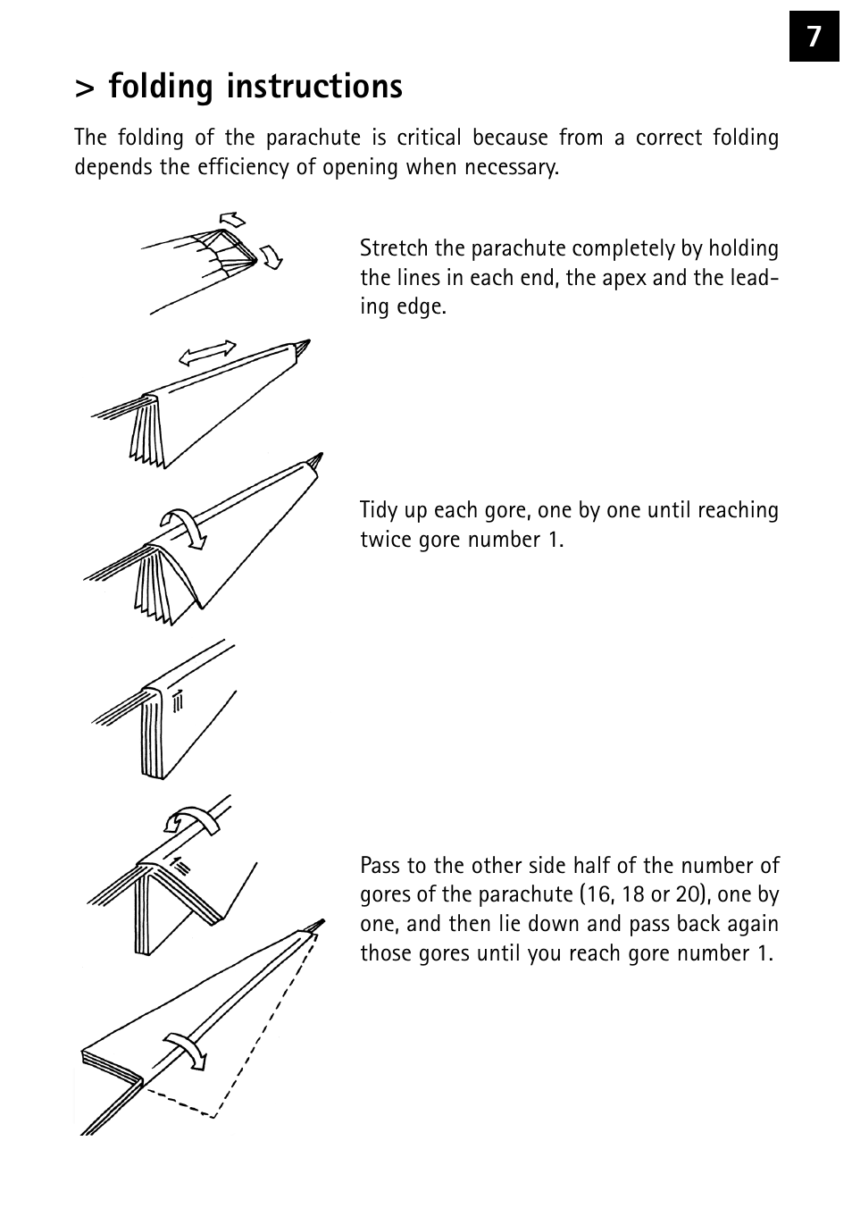 Folding instructions | Windtech windsos ultralite User Manual | Page 7 / 12