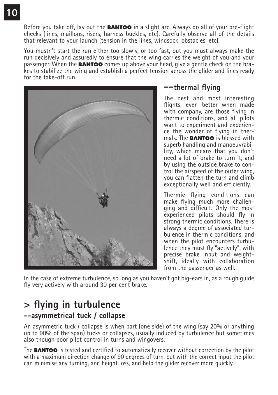 Flying in turbulence | Windtech bantoo User Manual | Page 10 / 20