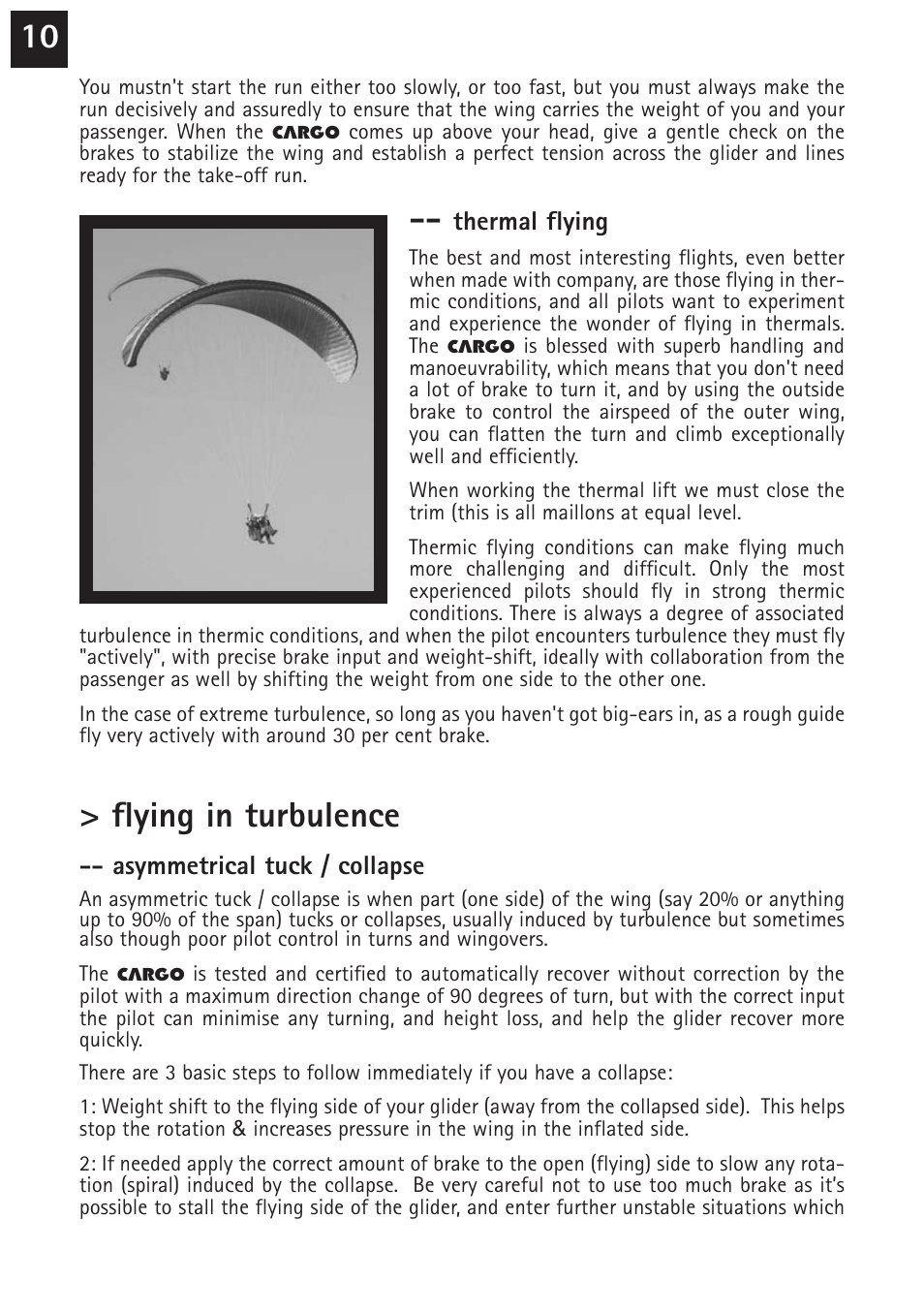 Flying in turbulence | Windtech cargo User Manual | Page 10 / 24