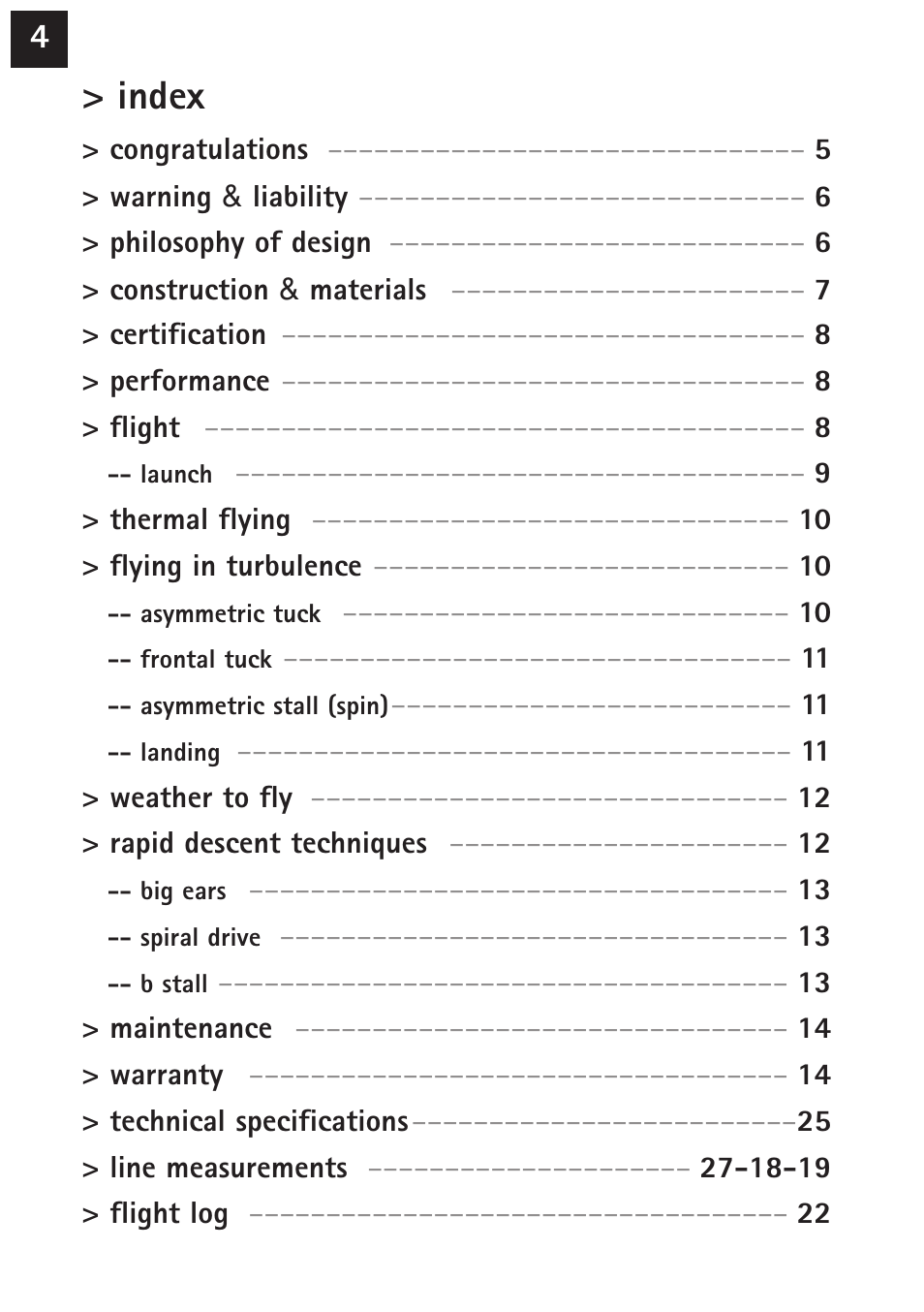 Index | Windtech cargo User Manual | Page 4 / 24