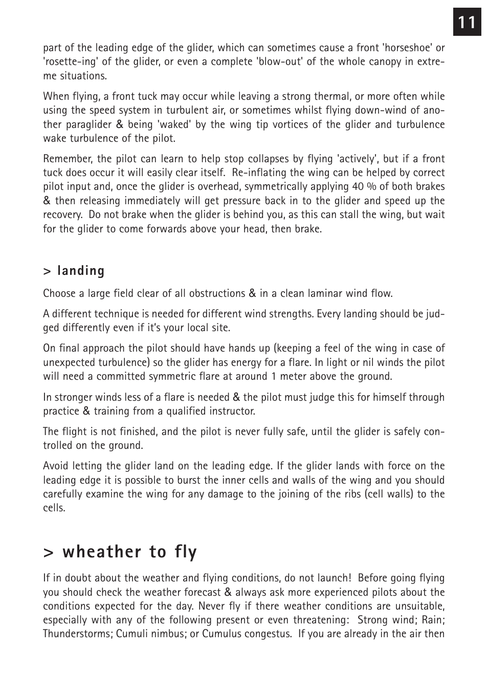 Wheather to fly | Windtech coral User Manual | Page 11 / 24