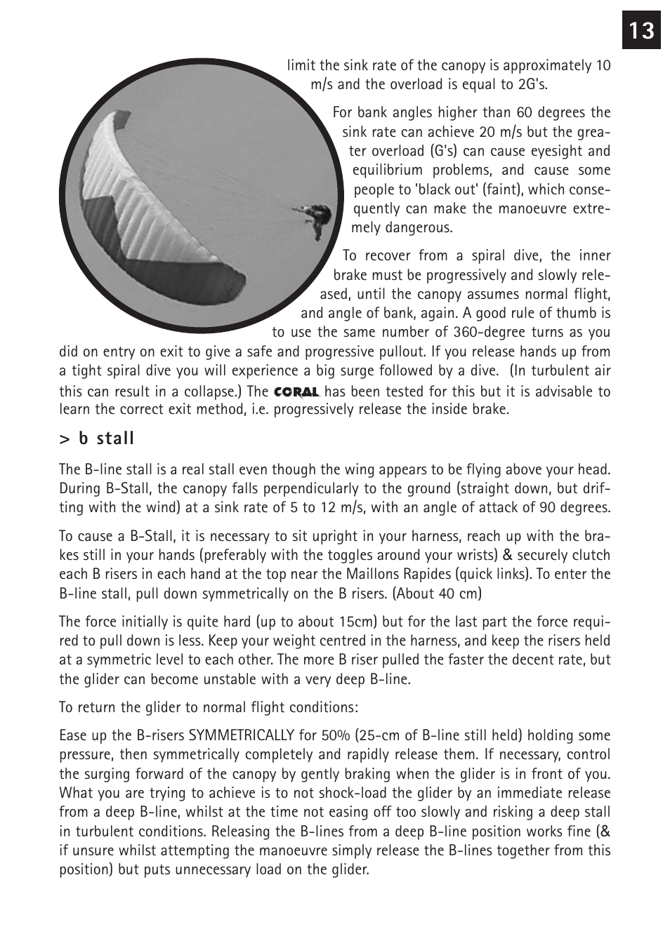 B stall | Windtech coral User Manual | Page 13 / 24