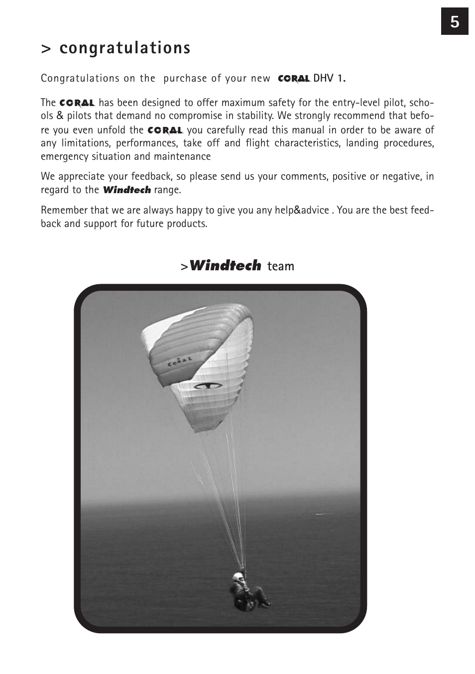 Windtech coral User Manual | Page 5 / 24