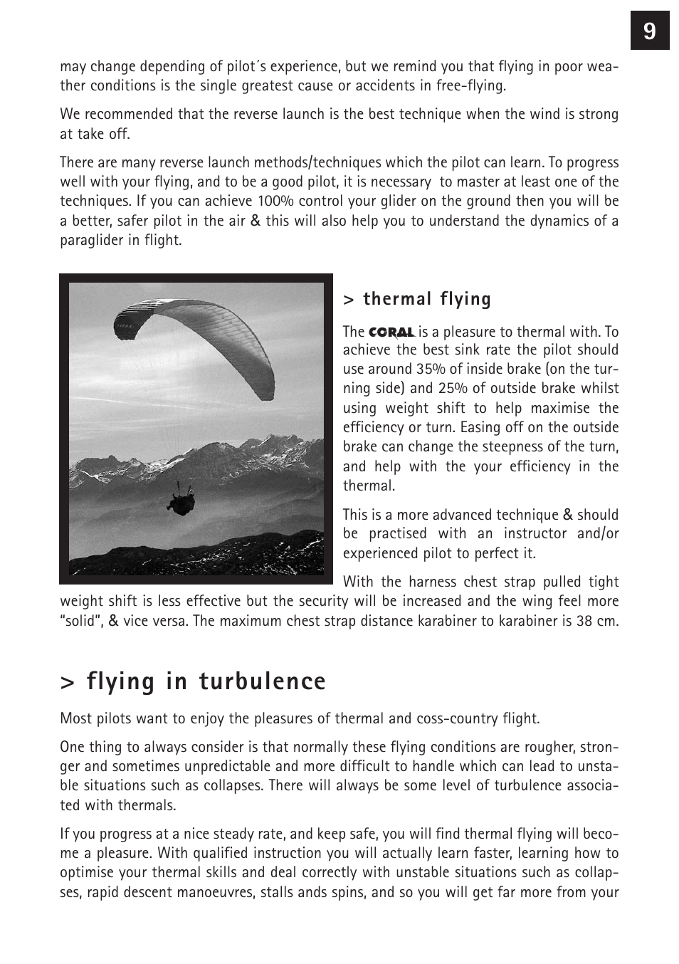 Flying in turbulence | Windtech coral User Manual | Page 9 / 24