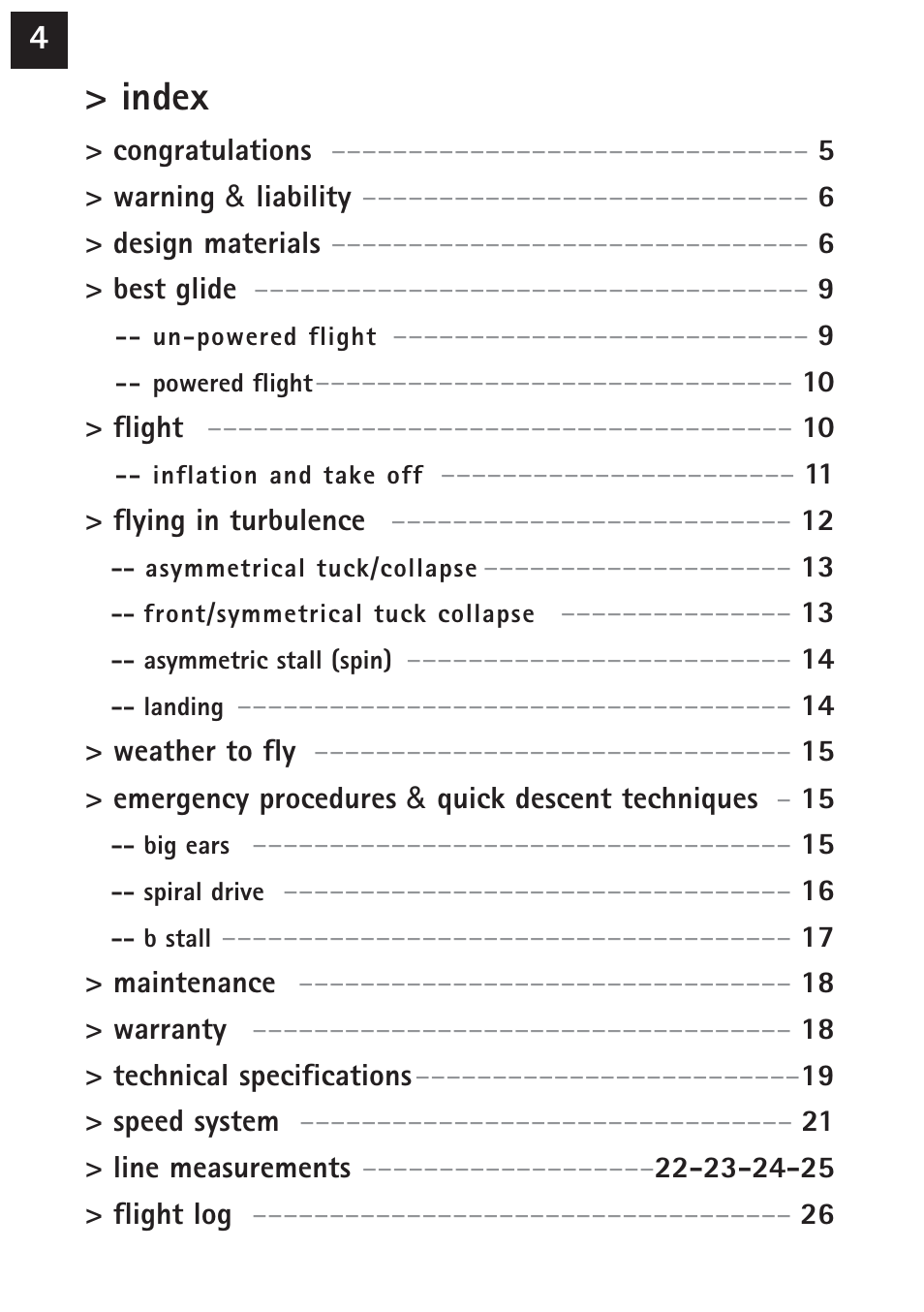 Index | Windtech evo User Manual | Page 4 / 28