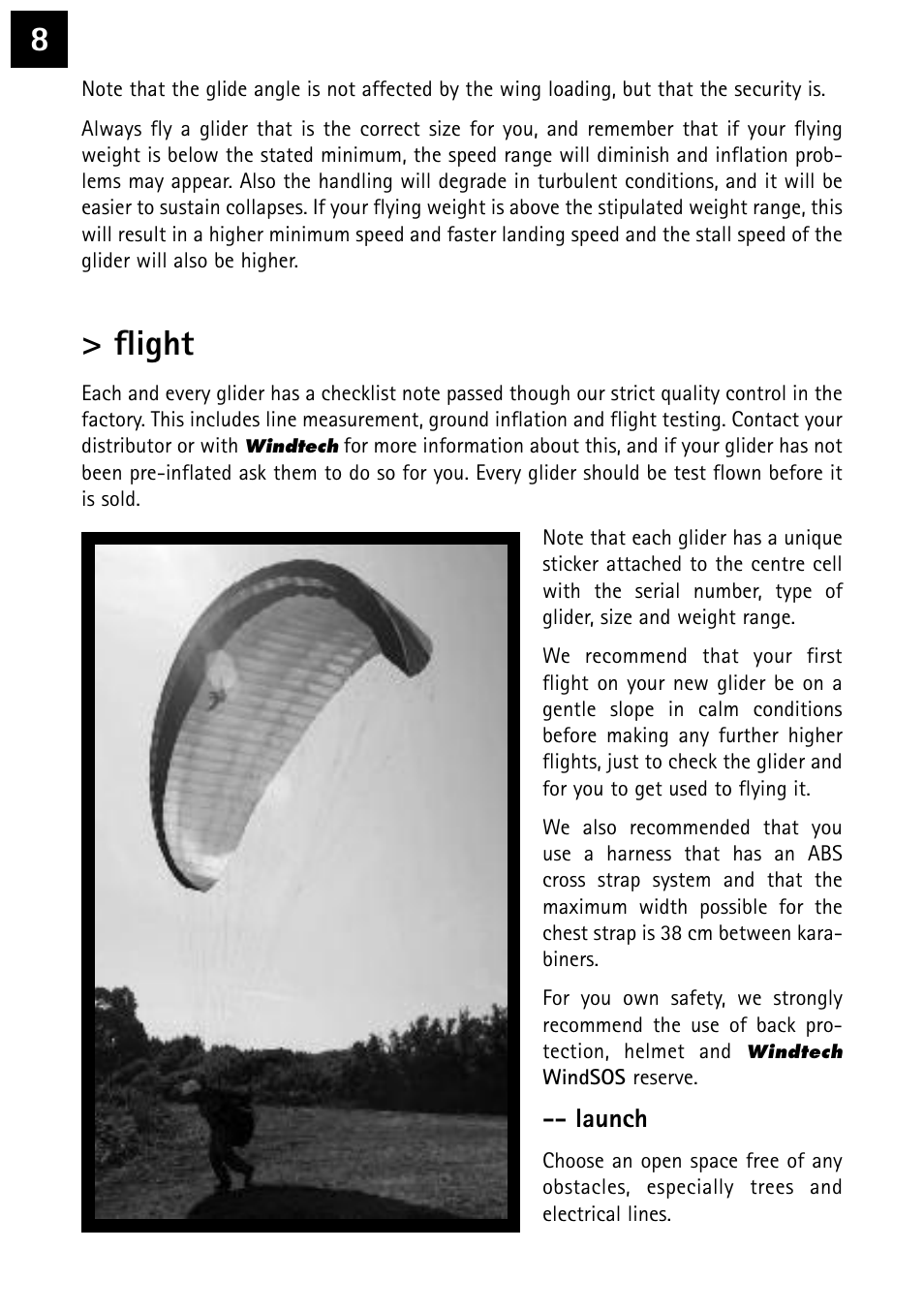 Flight | Windtech impulse User Manual | Page 8 / 20