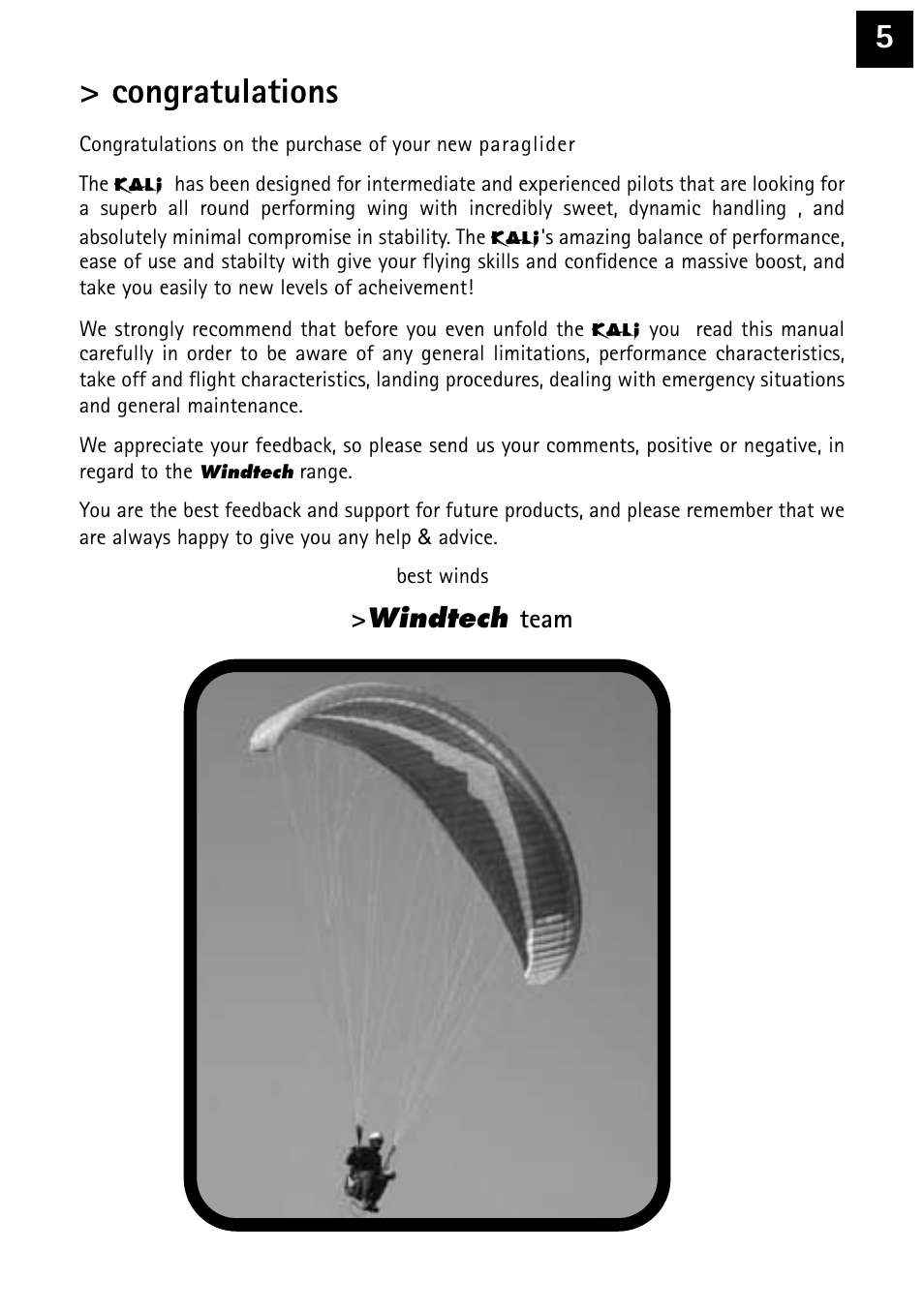 Windtech kali User Manual | Page 5 / 24