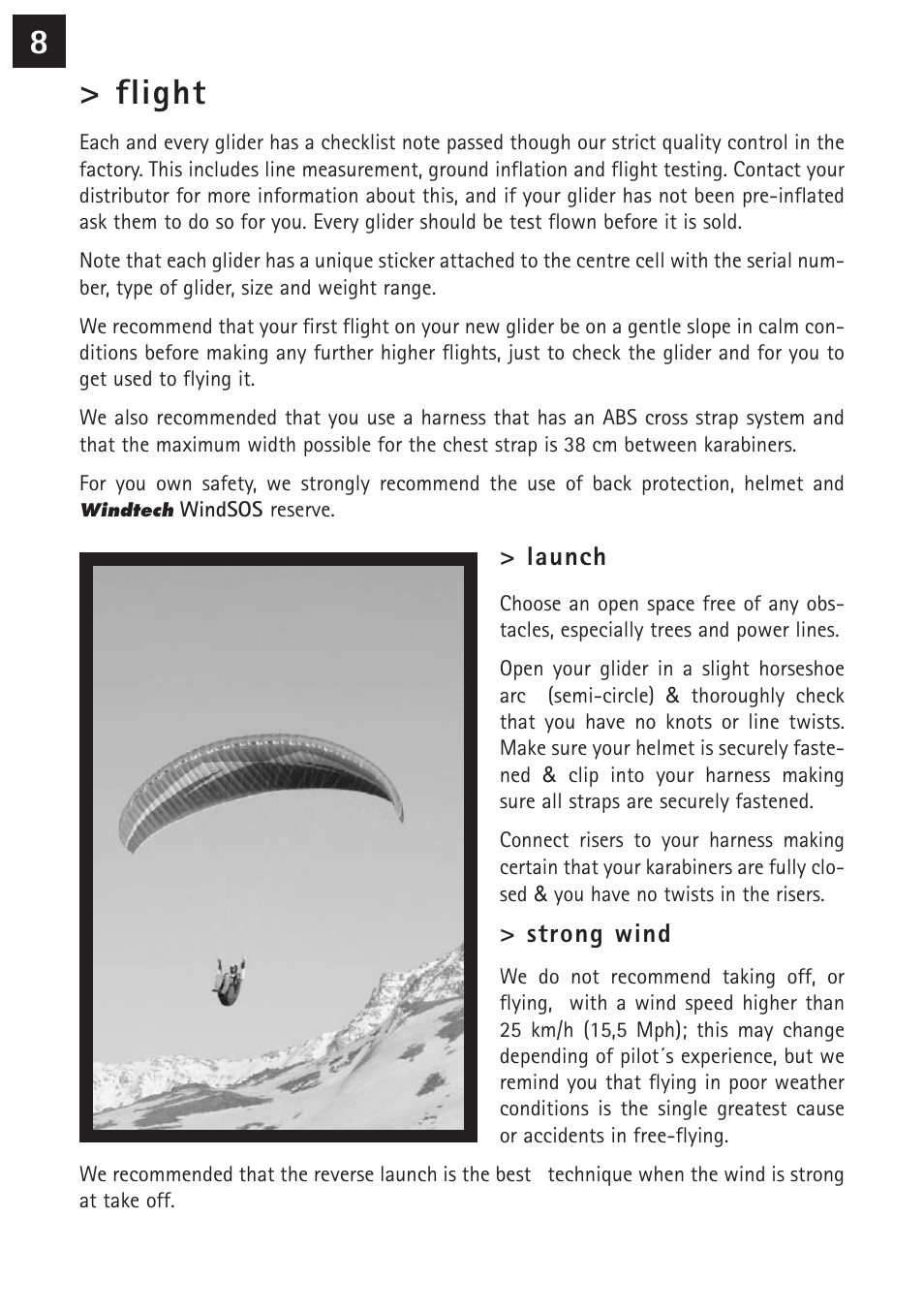 8> flight | Windtech pulsar User Manual | Page 8 / 24