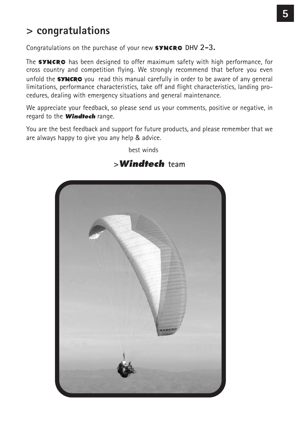 Windtech syncro User Manual | Page 5 / 24