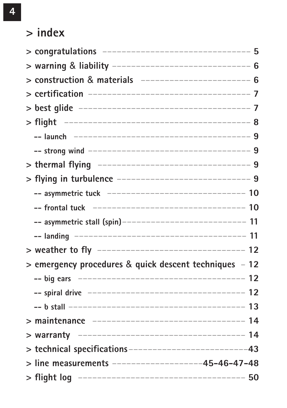 Index | Windtech tecno User Manual | Page 4 / 24