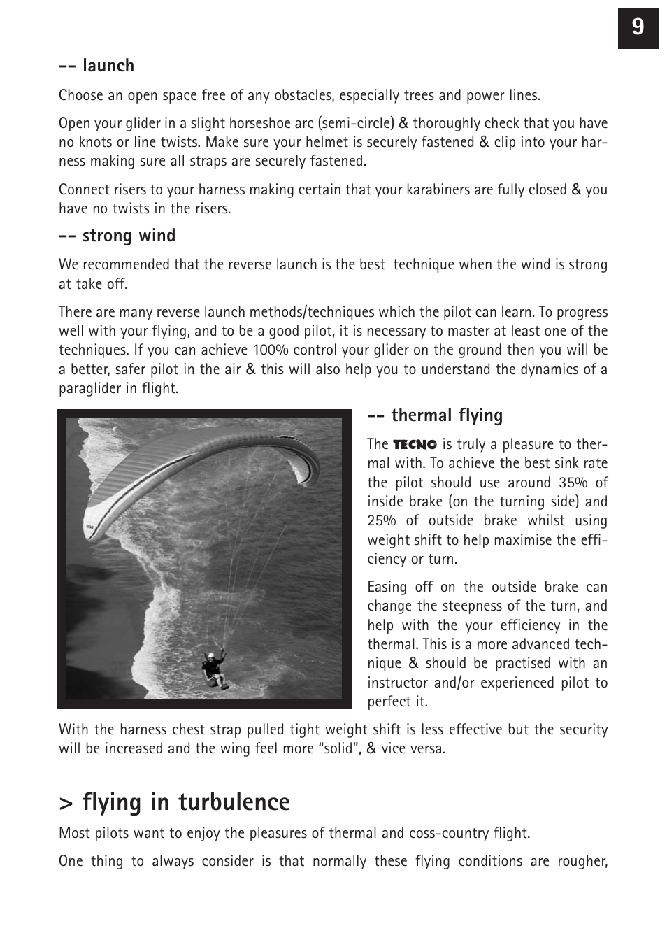 Flying in turbulence | Windtech tecno User Manual | Page 9 / 24