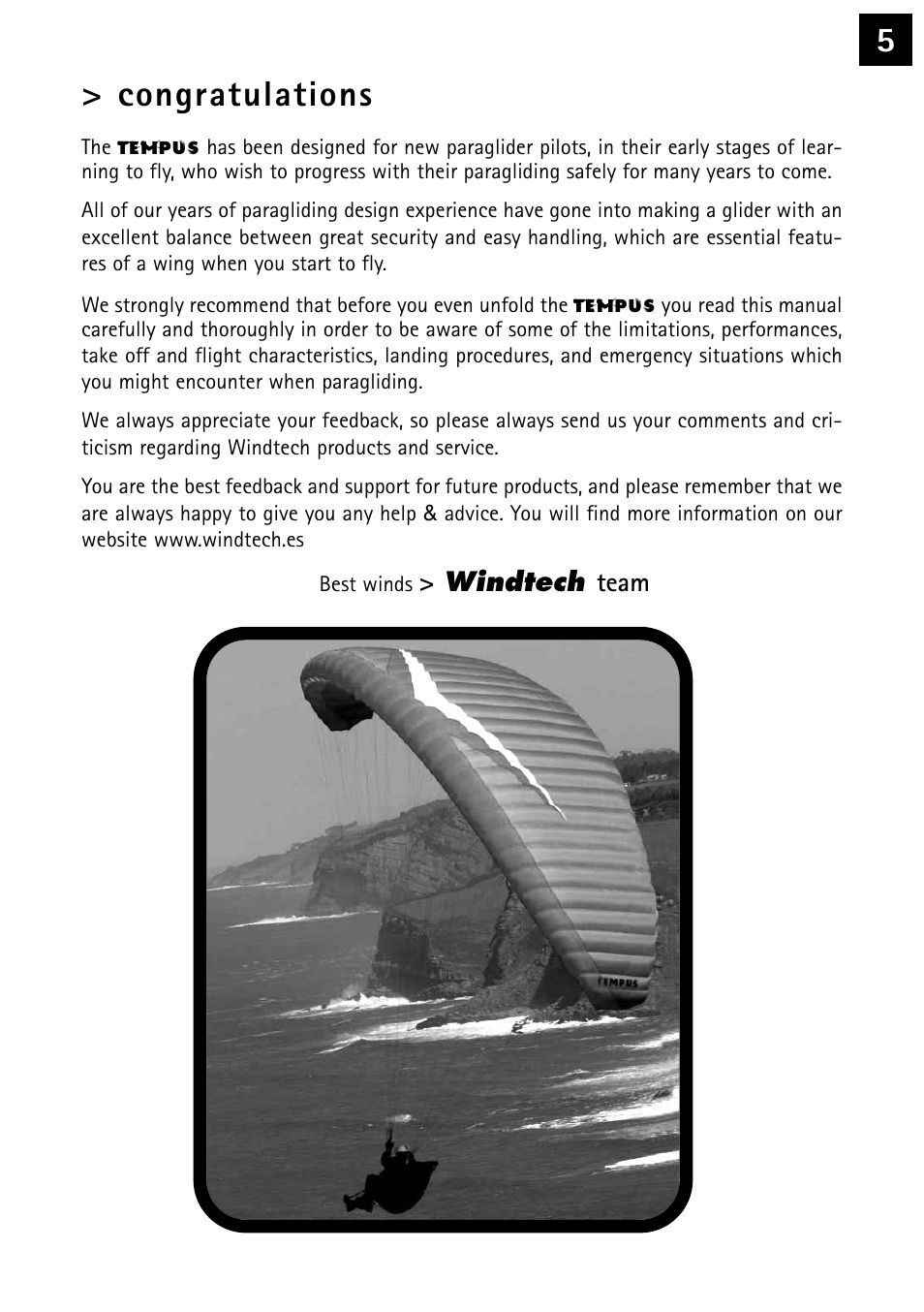 Windtech tempus User Manual | Page 5 / 24