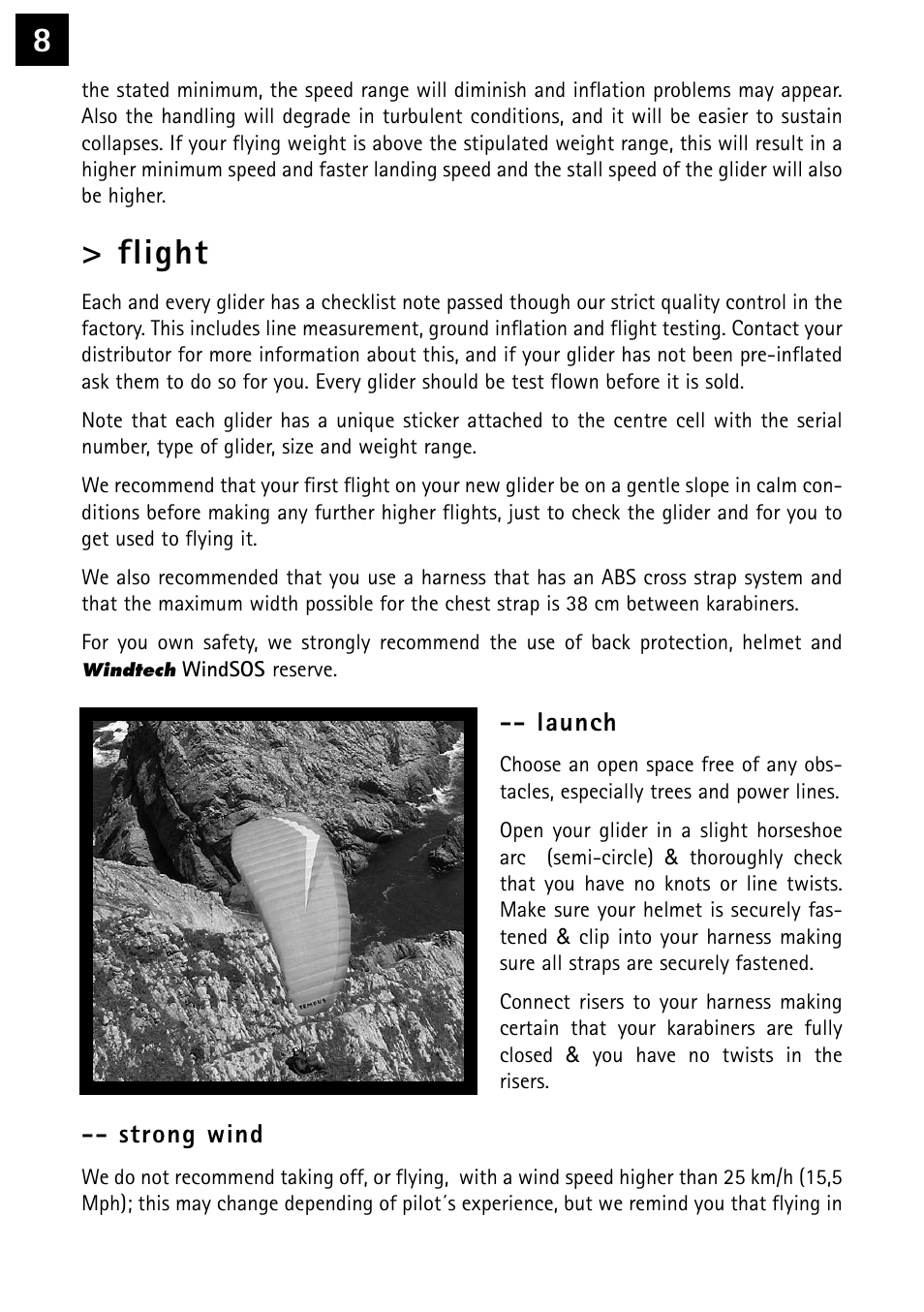 Flight | Windtech tempus User Manual | Page 8 / 24