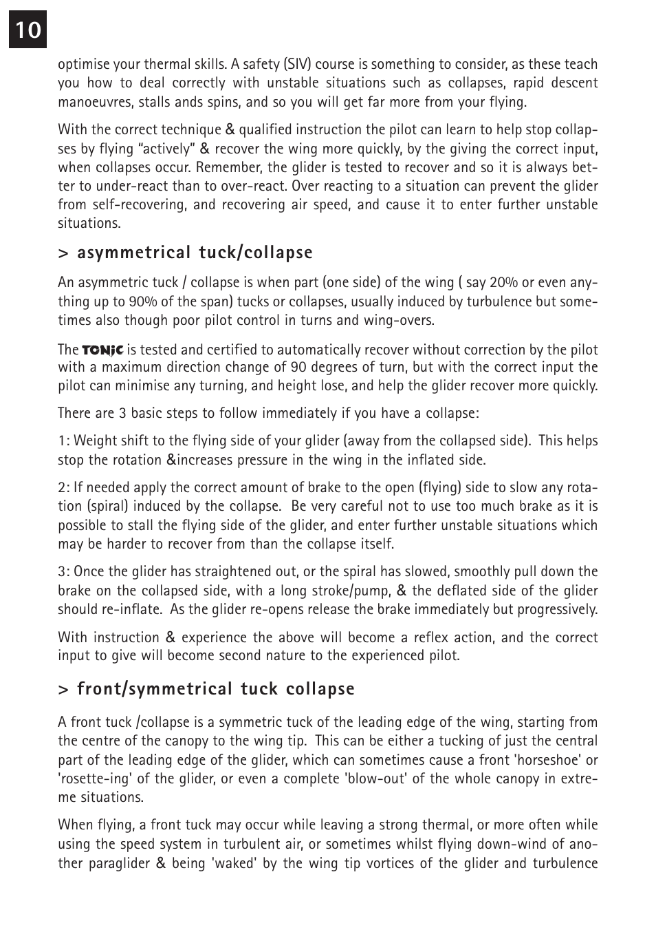 Windtech tonic User Manual | Page 10 / 24