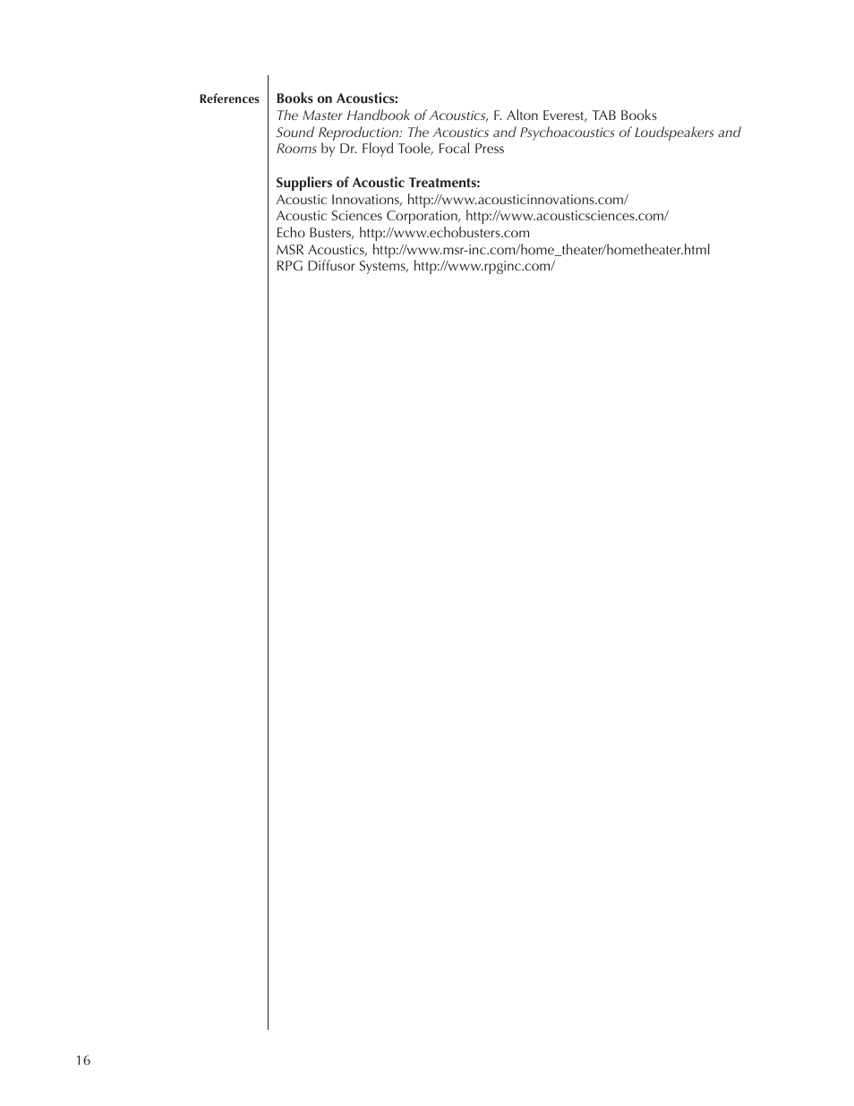 Wisdom Audio Wisdom Series LS3/4 User Manual | Page 16 / 26