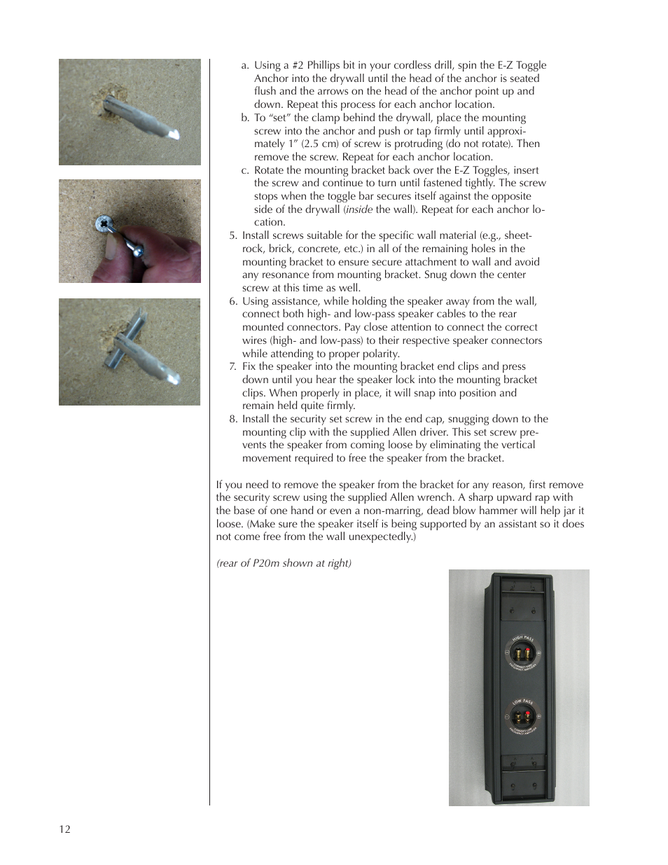 Wisdom Audio Sage Series C150 User Manual | Page 12 / 28