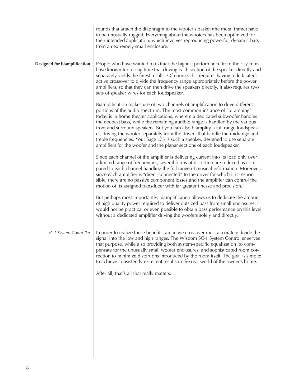 Wisdom Audio Sage Series L75 User Manual | Page 8 / 30