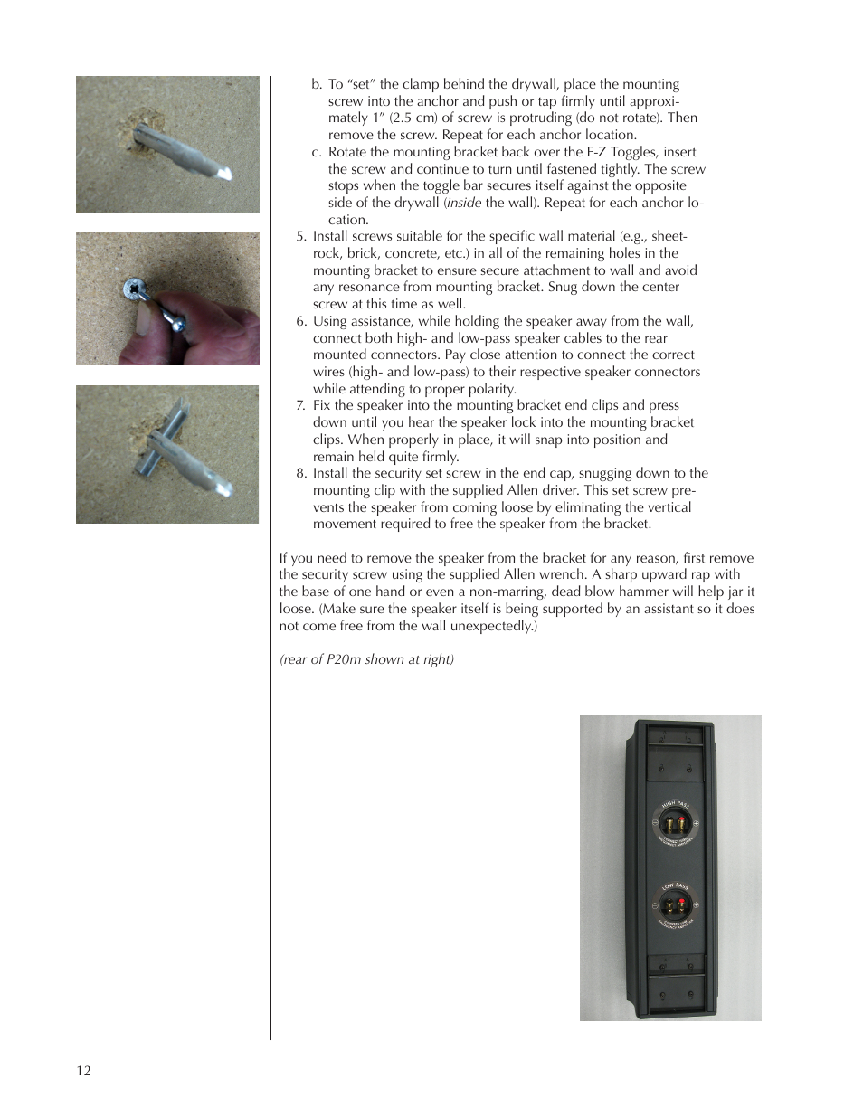 Wisdom Audio Sage Series P38 User Manual | Page 12 / 30