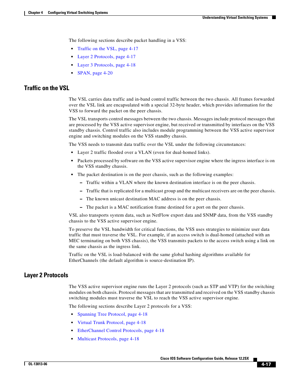 Traffic on the vsl, Layer 2 protocols | Cisco 6500 User Manual | Page 17 / 72