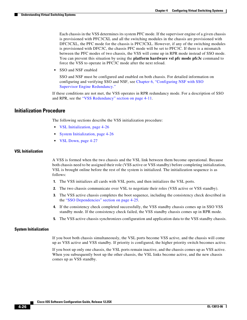 Initialization procedure | Cisco 6500 User Manual | Page 26 / 72