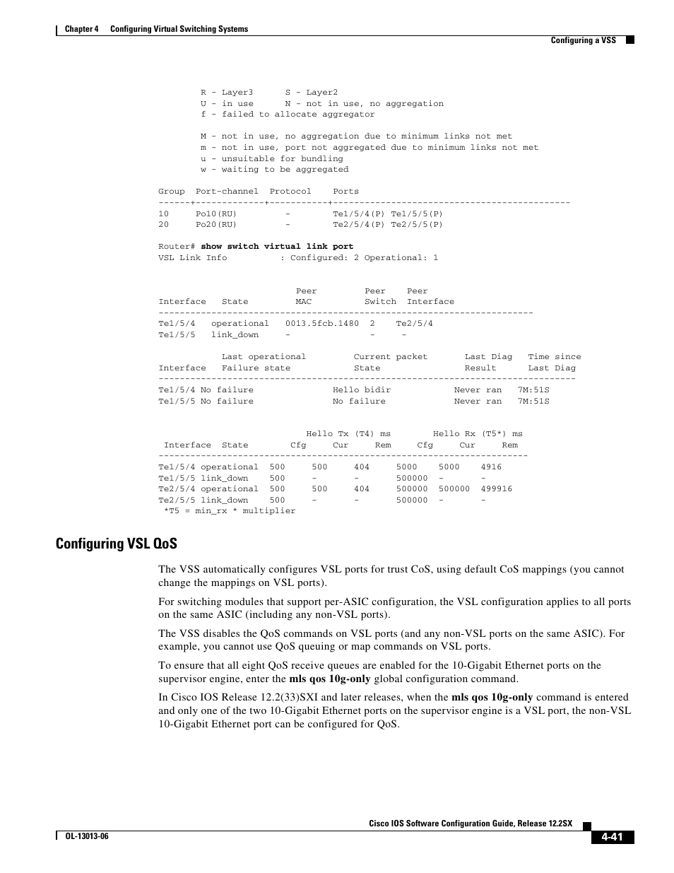 Configuring vsl qos | Cisco 6500 User Manual | Page 41 / 72