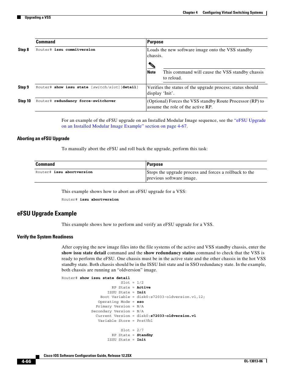 Efsu upgrade example | Cisco 6500 User Manual | Page 66 / 72