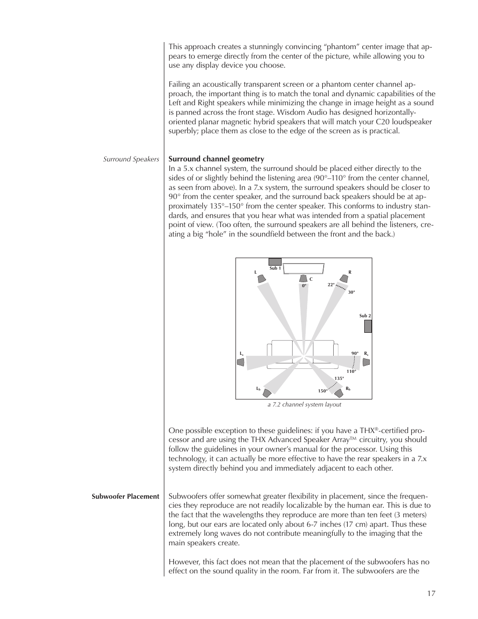 Wisdom Audio Sage Series C20 User Manual | Page 17 / 30