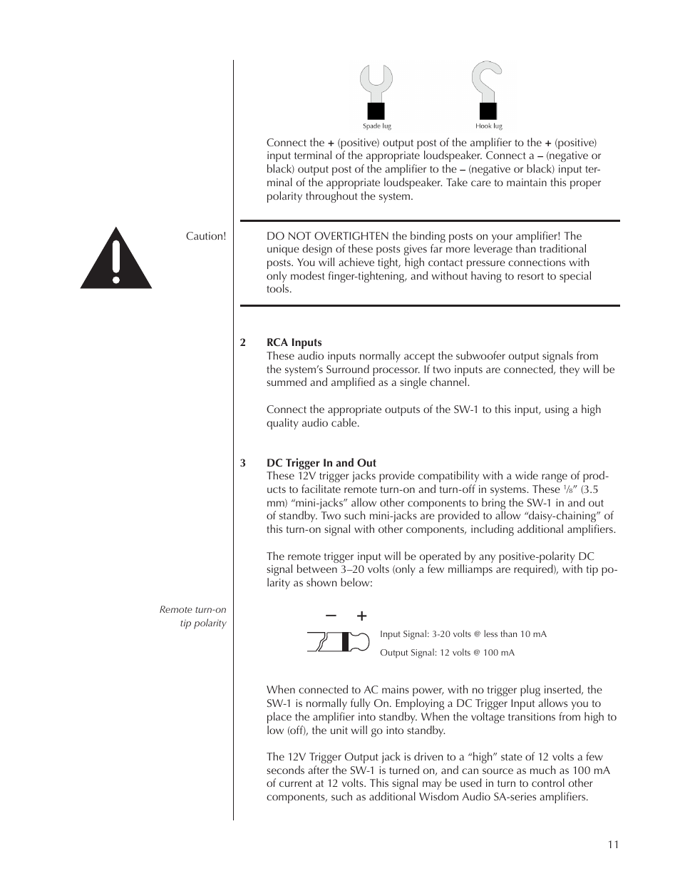 Wisdom Audio Series SW-1 User Manual | Page 11 / 20