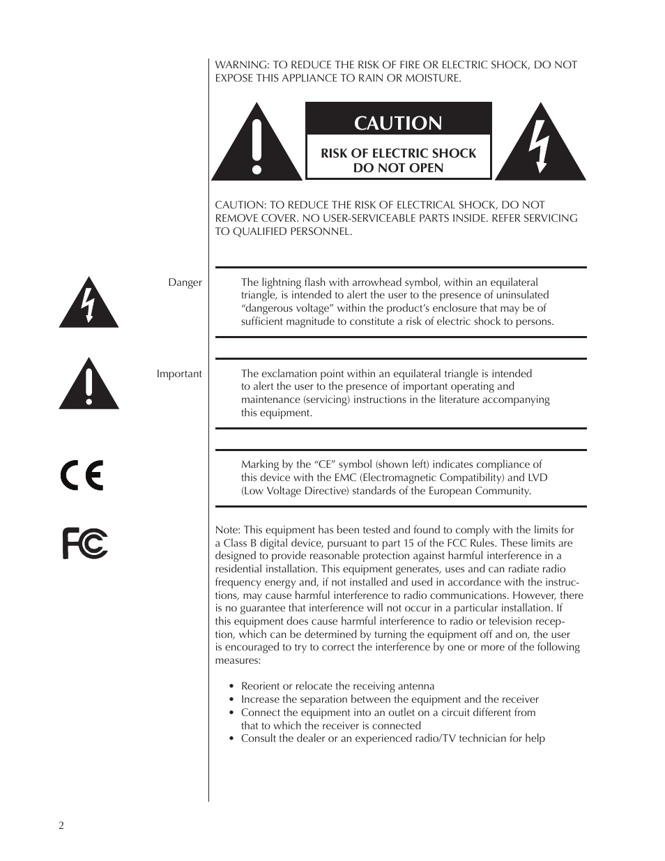 Caution | Wisdom Audio Series SW-1 User Manual | Page 2 / 20