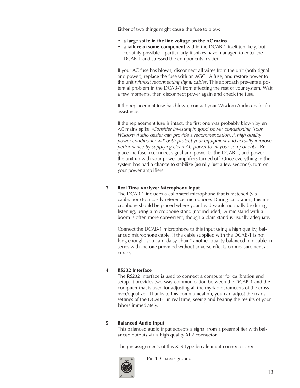 Wisdom Audio DCAB-1 User Manual | Page 13 / 42