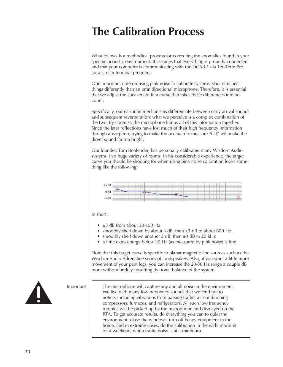 The calibration process | Wisdom Audio DCAB-1 User Manual | Page 30 / 42