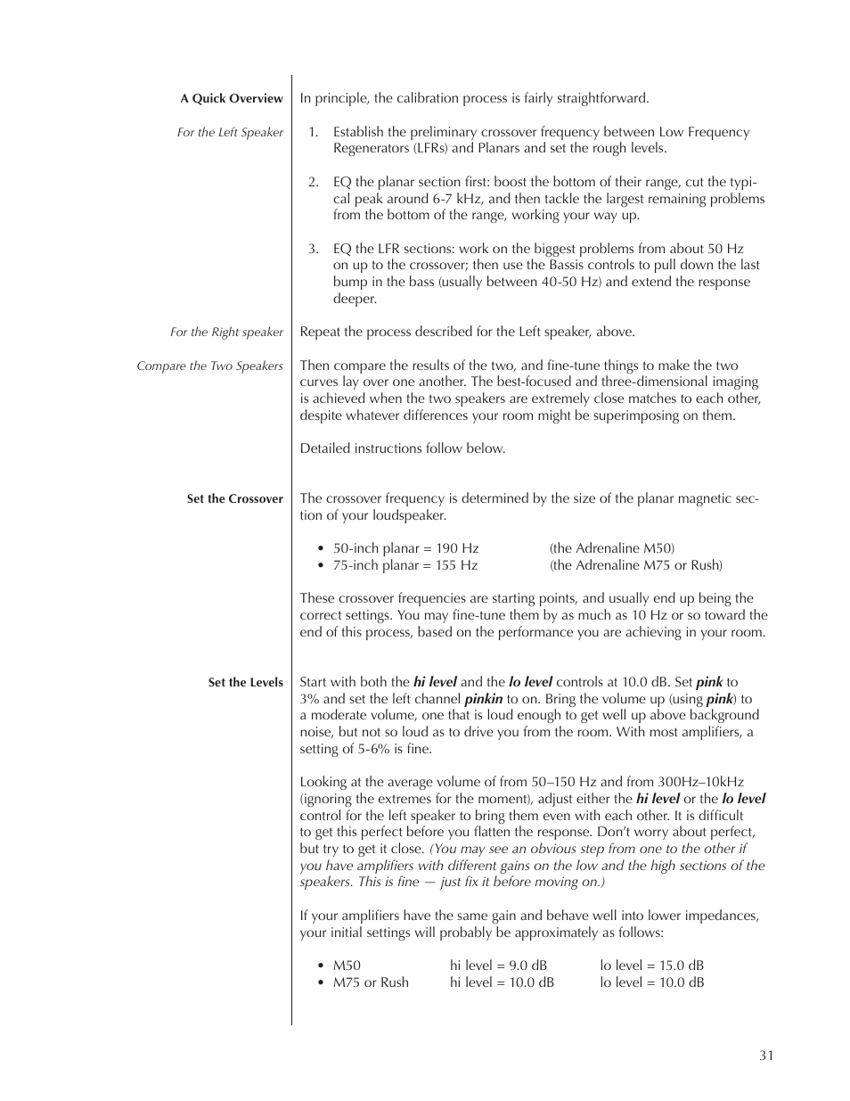 Wisdom Audio DCAB-1 User Manual | Page 31 / 42