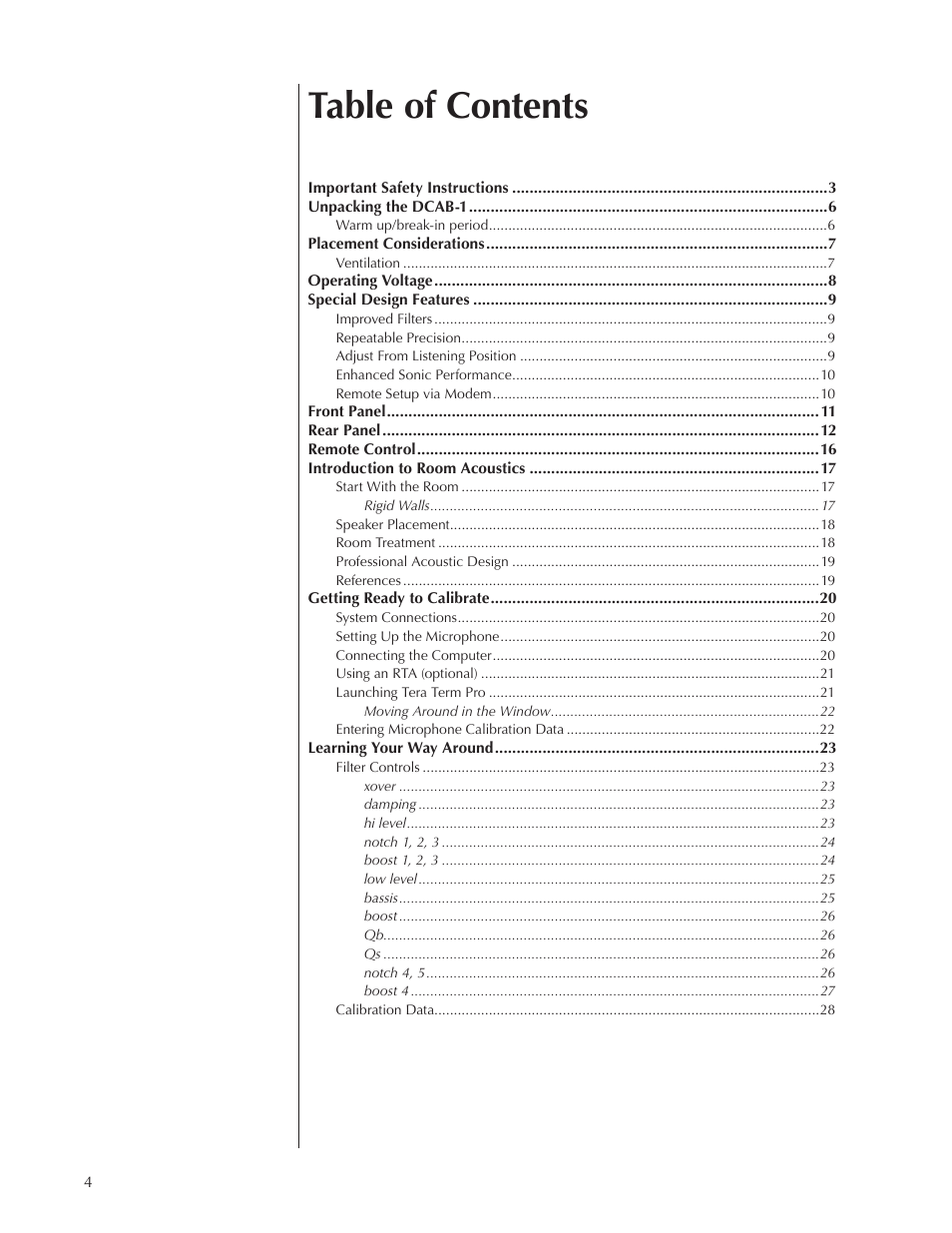 Wisdom Audio DCAB-1 User Manual | Page 4 / 42