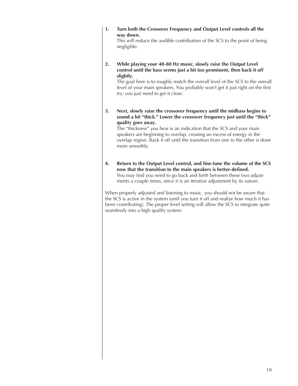 Wisdom Audio Series SCS User Manual | Page 19 / 26