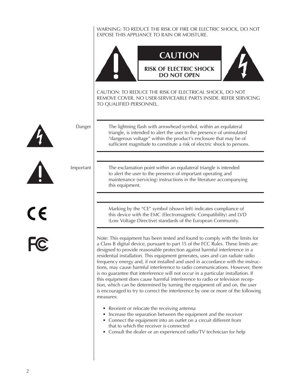 Caution | Wisdom Audio Series SCS User Manual | Page 2 / 26