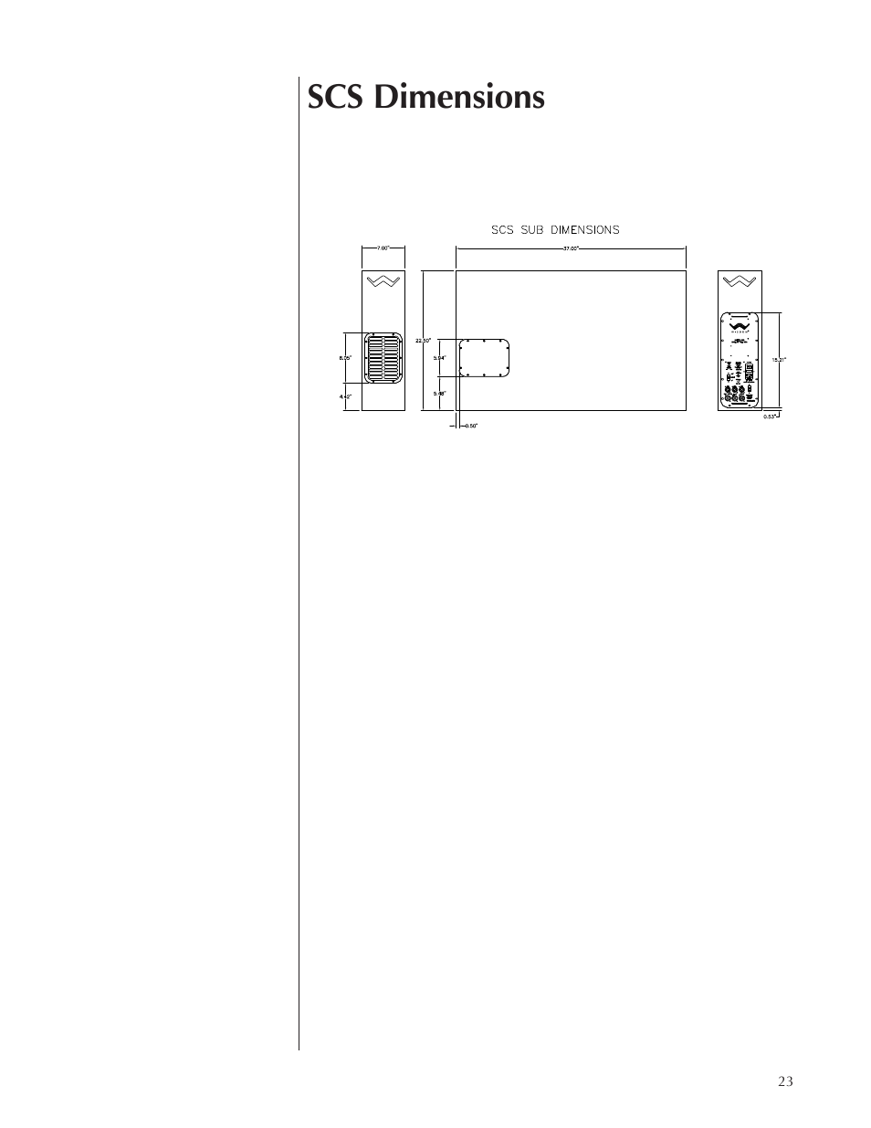 Scs dimensions | Wisdom Audio Series SCS User Manual | Page 23 / 26