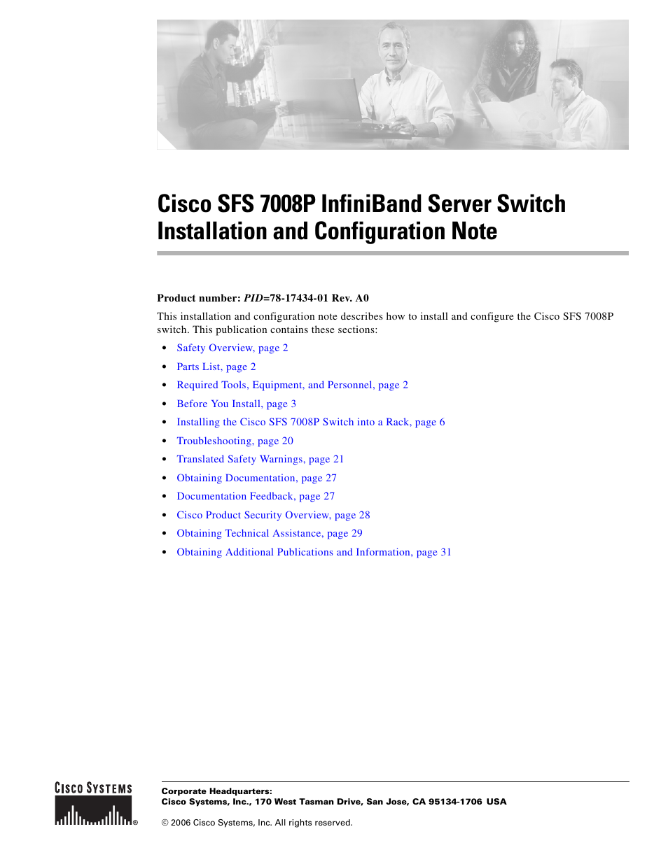 Cisco SFS 7008P User Manual | 34 pages