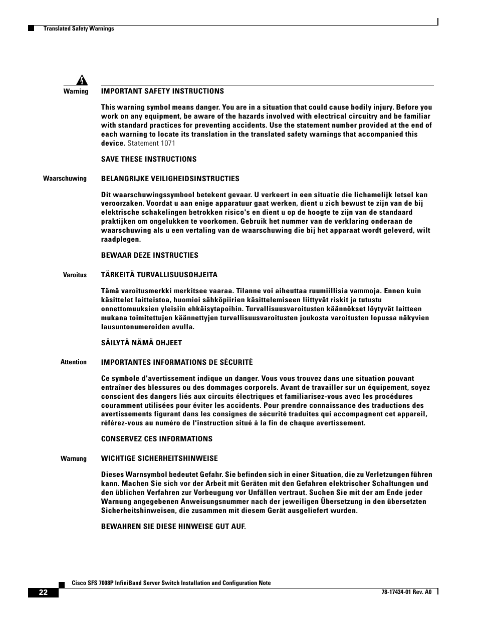 Cisco SFS 7008P User Manual | Page 22 / 34