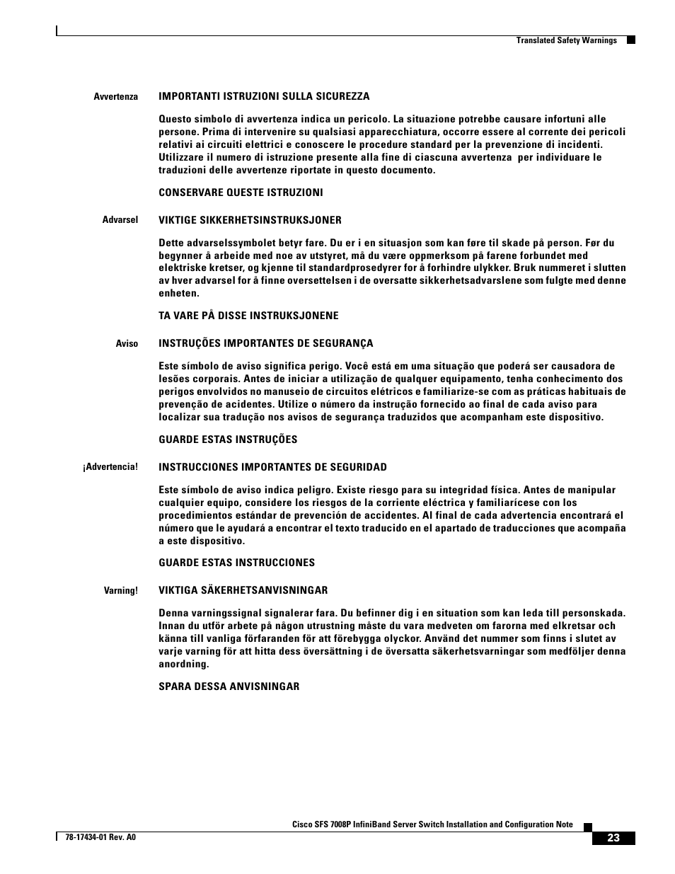Cisco SFS 7008P User Manual | Page 23 / 34