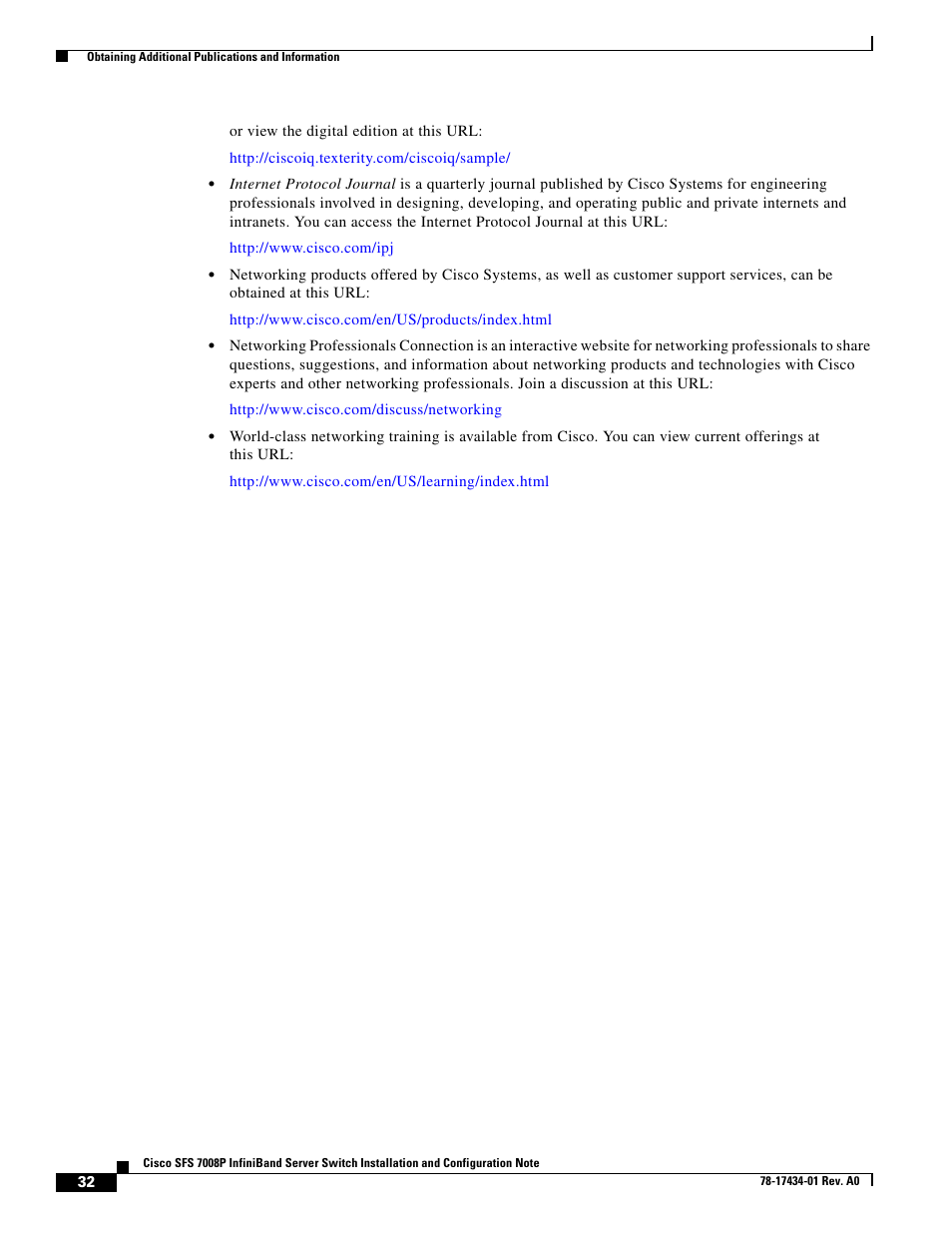 Cisco SFS 7008P User Manual | Page 32 / 34
