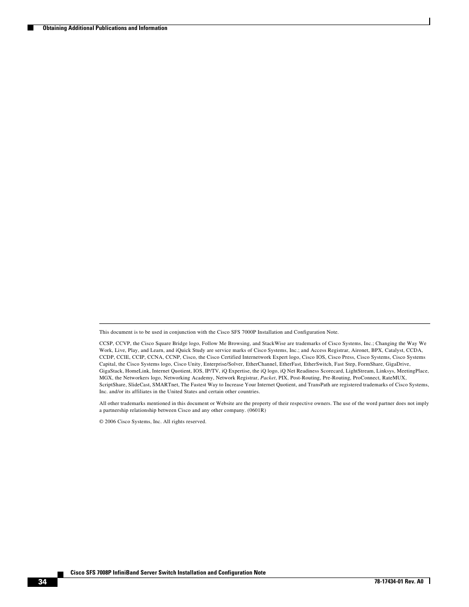 Cisco SFS 7008P User Manual | Page 34 / 34