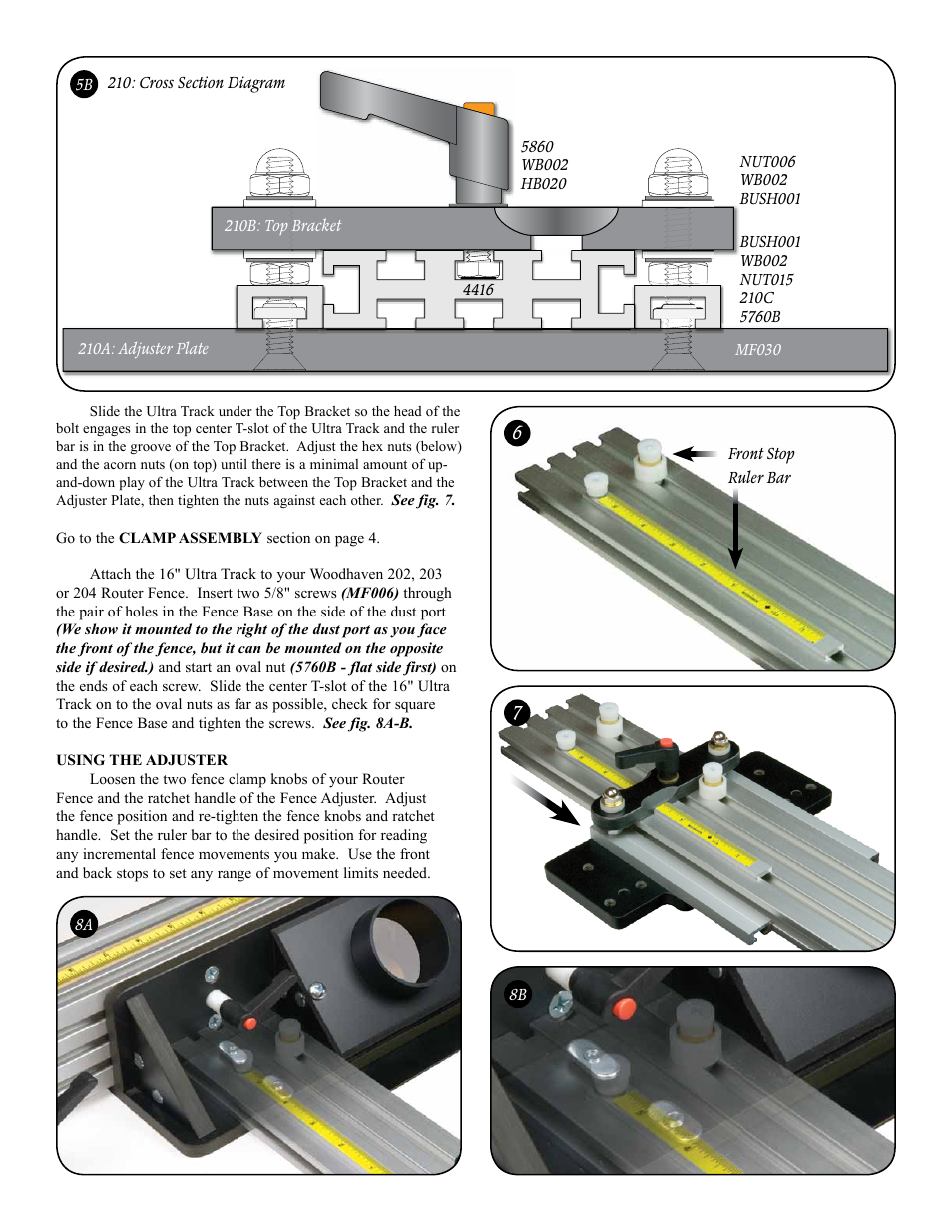 Woodhaven 210: Linear Router Fence Adjuster User Manual | Page 3 / 4