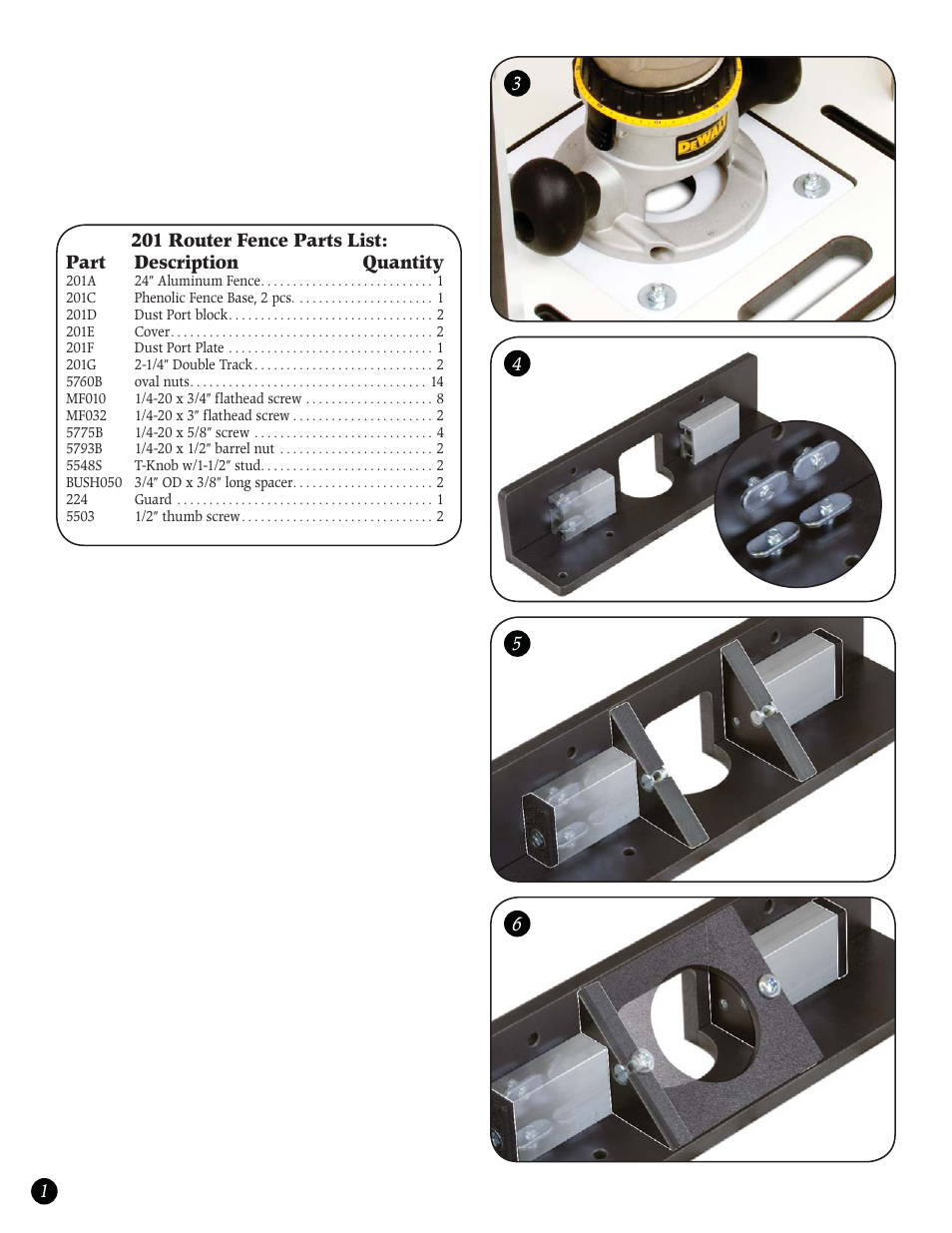Woodhaven 8250K: Portable Router Table, Fence & Leg Set User Manual | Page 2 / 3