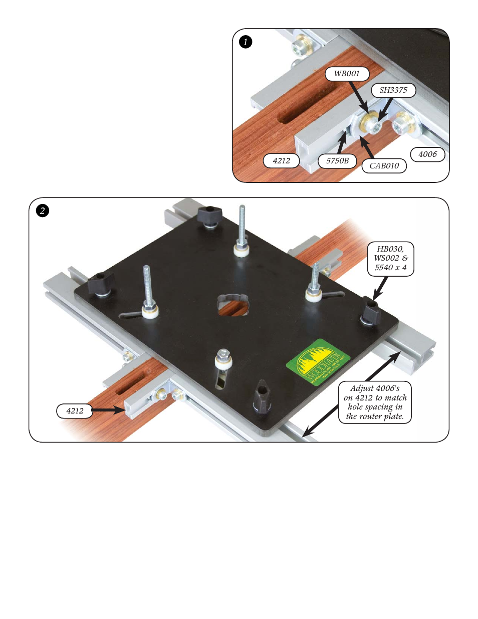 Woodhaven Mortising Plate & Hardware User Manual | Page 2 / 2