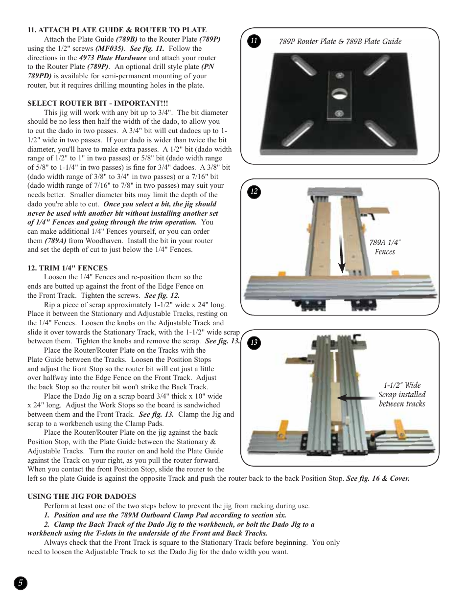 Woodhaven 788XL: Dado Jig User Manual | Page 6 / 8