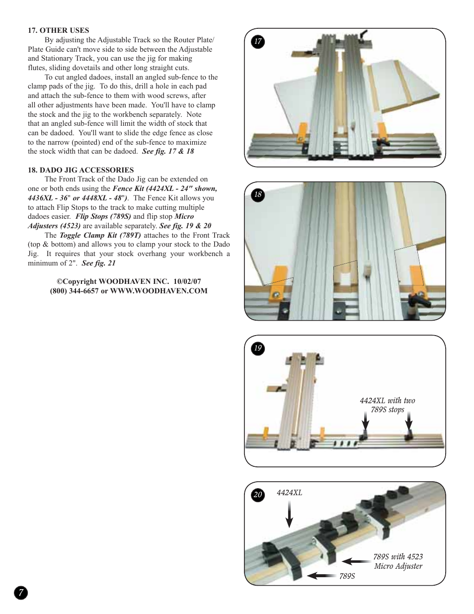 Woodhaven 788XL: Dado Jig User Manual | Page 8 / 8