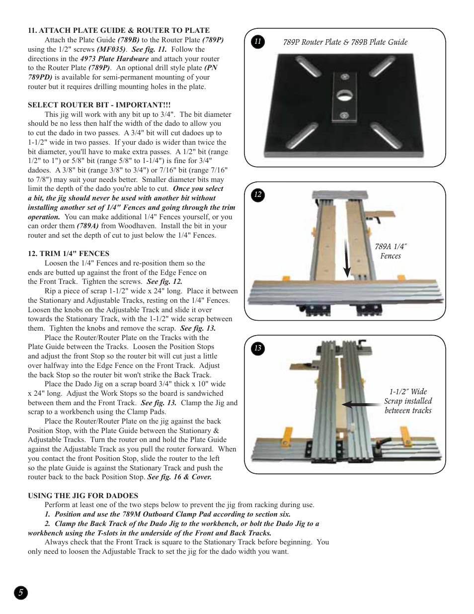 Woodhaven 789XL: Dado Jig User Manual | Page 6 / 8