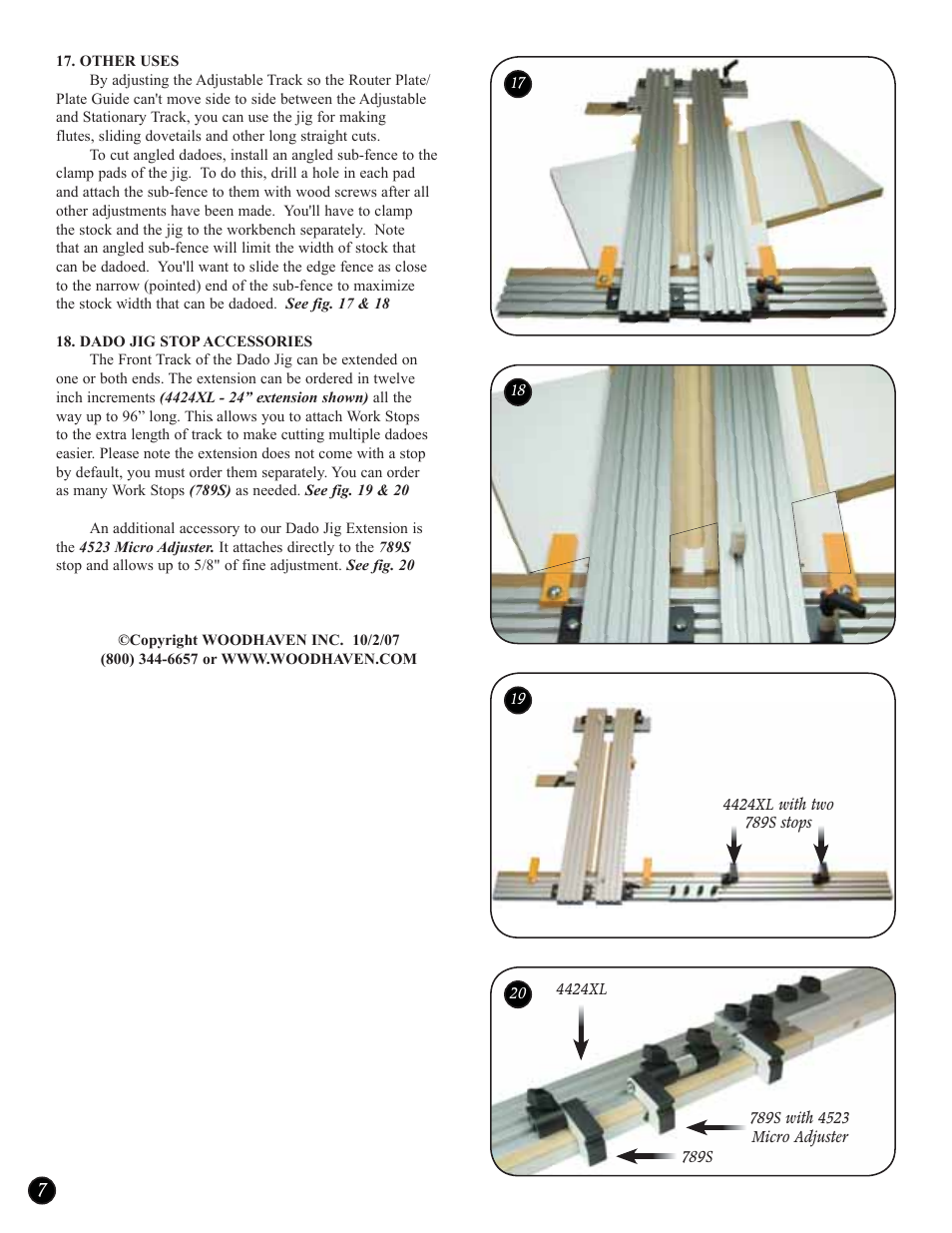 Woodhaven 789XL: Dado Jig User Manual | Page 8 / 8