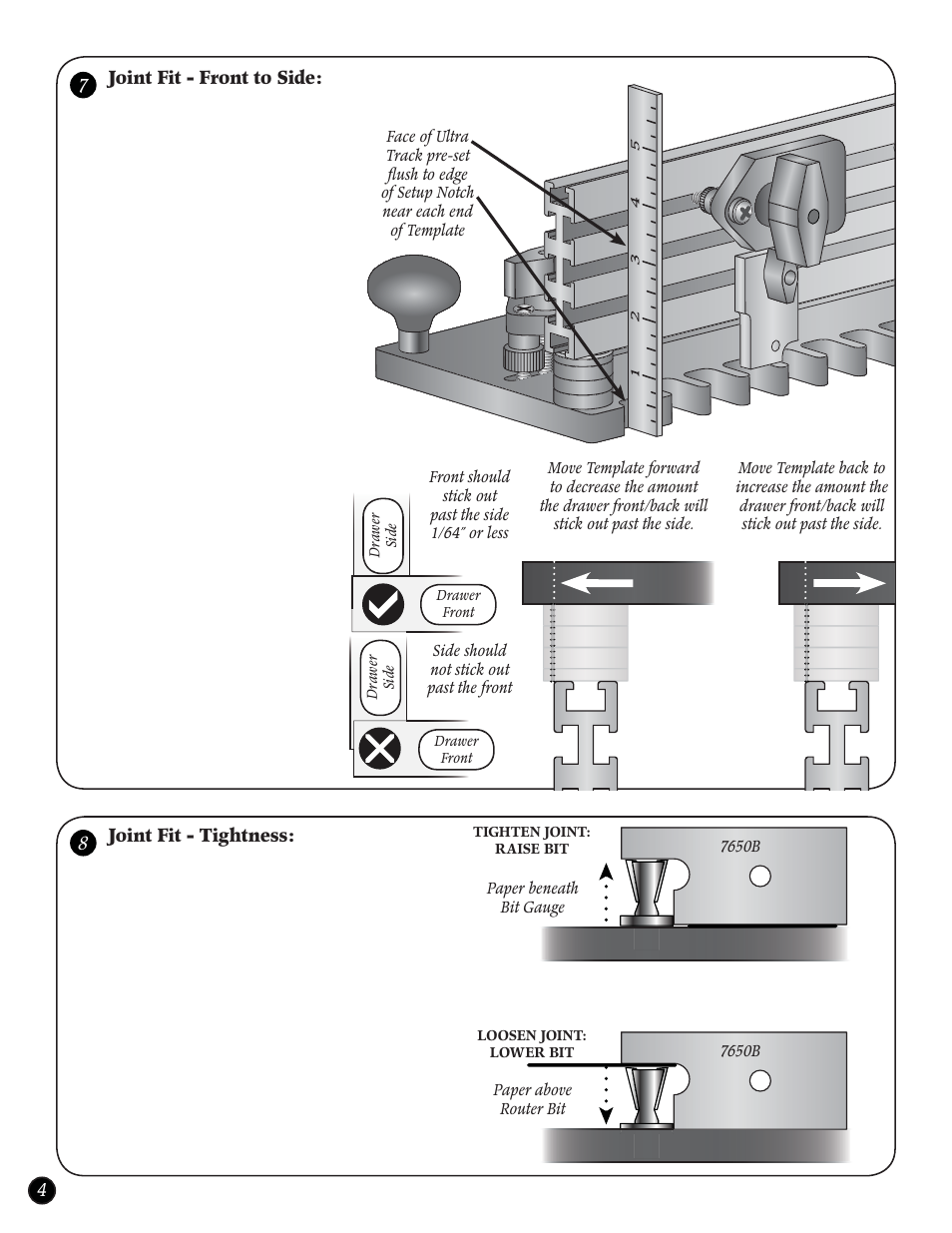 Woodhaven 7660: Large Half-Blind Router Table Dovetail Jig w/Bit User Manual | Page 4 / 4